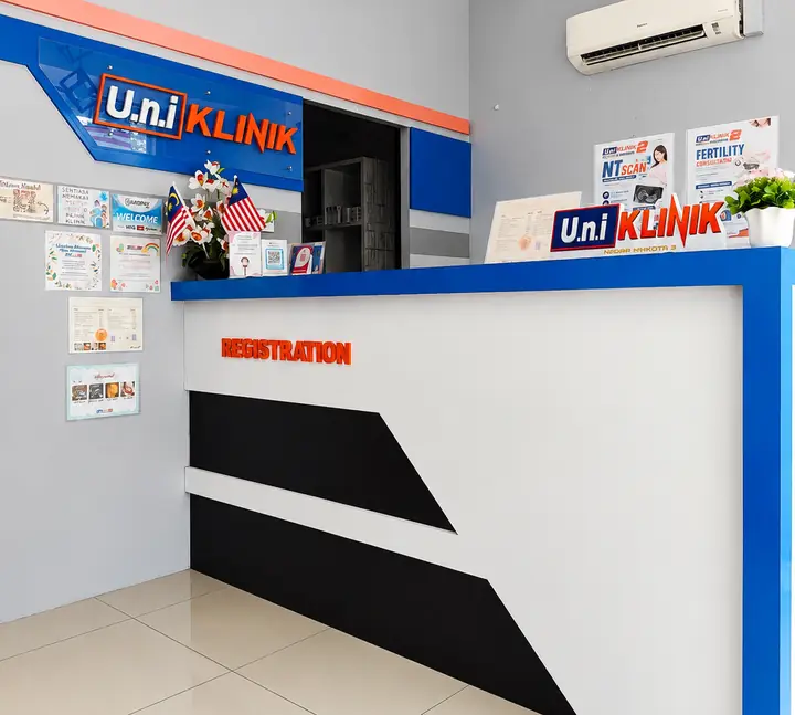 Kaunter pendaftaran U.n.i Klinik IM2